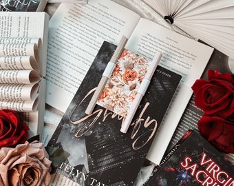 Magnetische bladwijzer met bloemen | Annotatietool voor oranje boeken