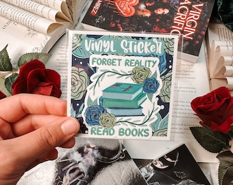 Forget Reality Read Books Sticker | Waterproof Vinyl Bookish Sticker
