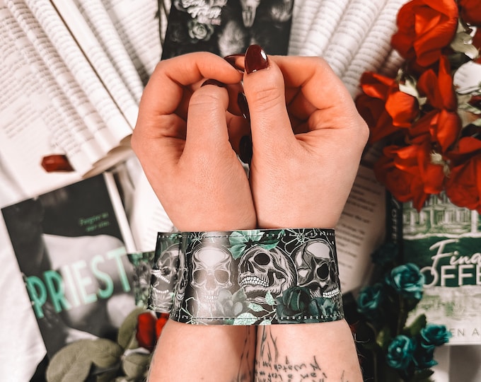 Featured listing image: Turquoise Skull—Control Me Handcuff—Bookmark