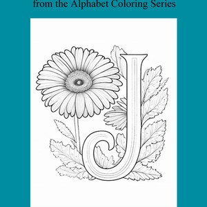 Floral Letter "j" Coloring Page, Style 1 - Downloadable Printable ...