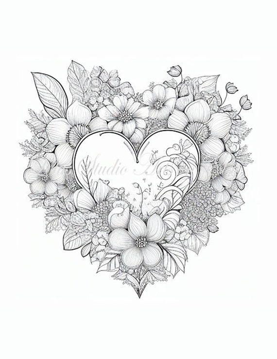 Heart Coloring Pages For Teenagers