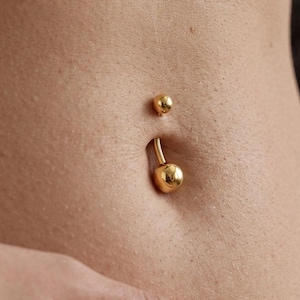 Belly Bar 14G 8mm-10mm-12mm-14mm | Surgical Steel Navel Stud 1.6mm  |  Classic Navel Piercing 8mm 10mm 12mm 14mm