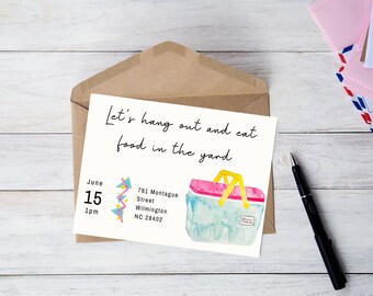 Cookout/BBQ invitation | Editable Template | Instant Download