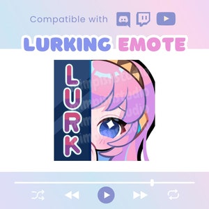Twitch Emote Lurk | P2U Emotes | Cute Aesthetics Vocaloid Emote | Kawaii Chibi Twitch Emote