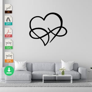 Infinity Heart Wall Art: CNC Cutting Files (Digital Download)