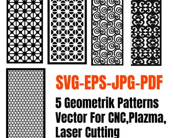 Geometric Panel Designs: CNC & Laser Cutting Vector Files (Digital Download)