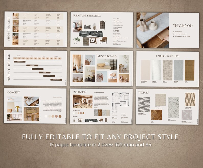 Interior Design Guide Template for Client Presentations and Project ...