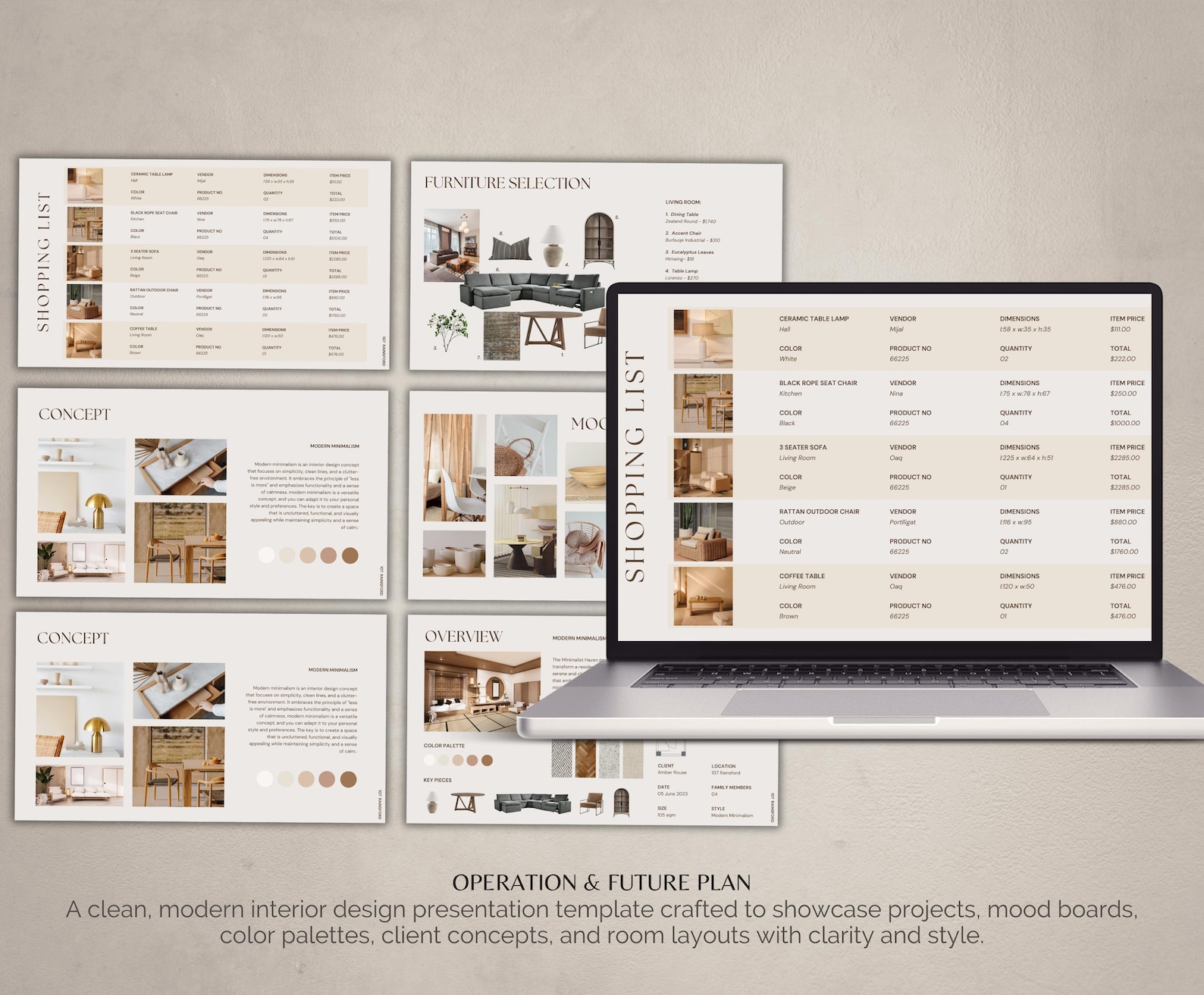 Interior Design Guide Template for Client Presentations and Project ...