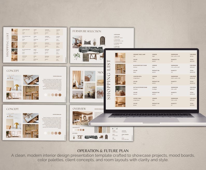 Interior Design Guide Template for Client Presentations and Project ...