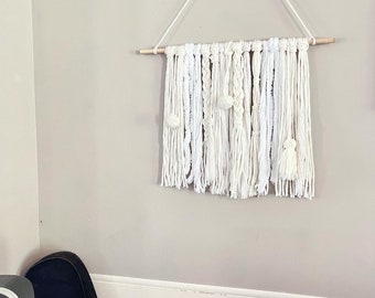 In the Clouds White/Ivory Wall Hanging