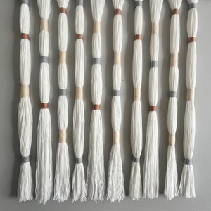 Custom Modern Minimalist Wrapped Tassel Macrame Wall Hanging