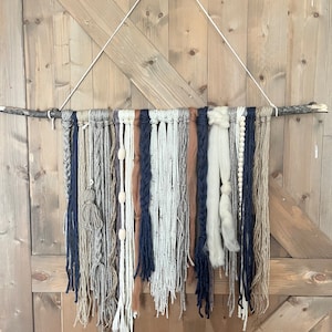 Fall Frost Textured Wall Hanging with Naturally Sourced Wood