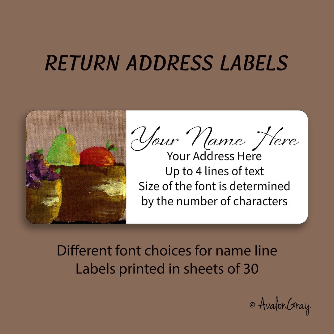 Fruit Loop Return Address Labels 30 per Sheet Custom Printed - Etsy