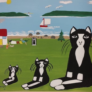 Fred Trask Peinture d'art folklorique de la Nouvelle-Écosse
