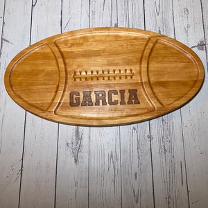 Solid Wood Football Serving Tray or Cutting Board | Football Party decor, PERSONALIZEABLE