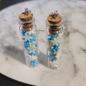Snowflake Bottle Earrings