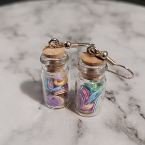 Tiny Smiley Face Glitter Filled Bottles