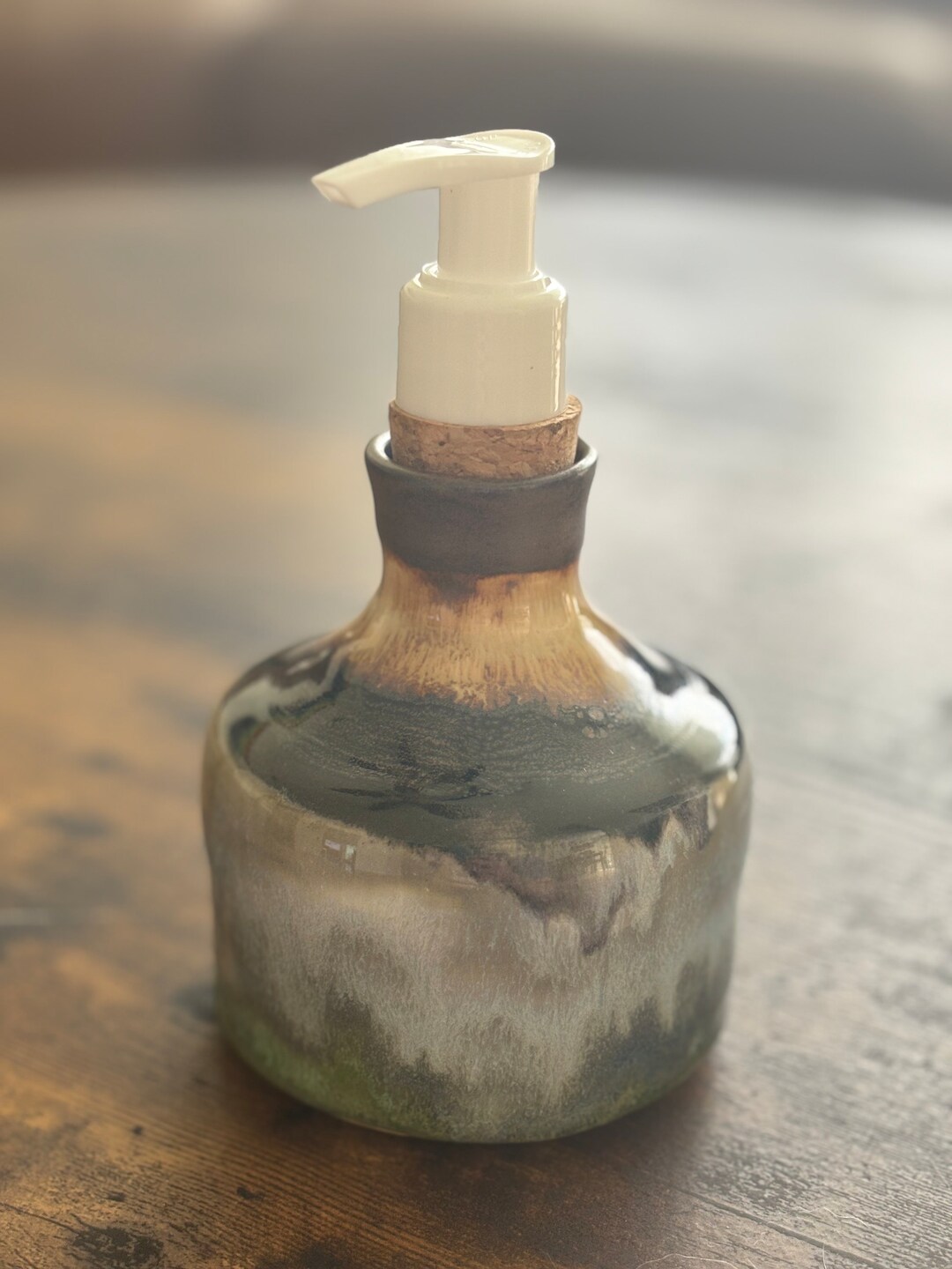 Stoneware Soap Dispenser Soap Dispenser With Pump Handmade Etsy
