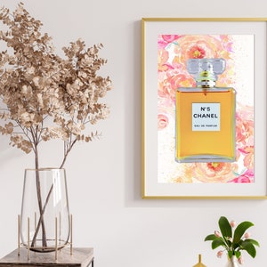 Digital Artwork of Chanel No.5 Perfume - Stylish Home Decor