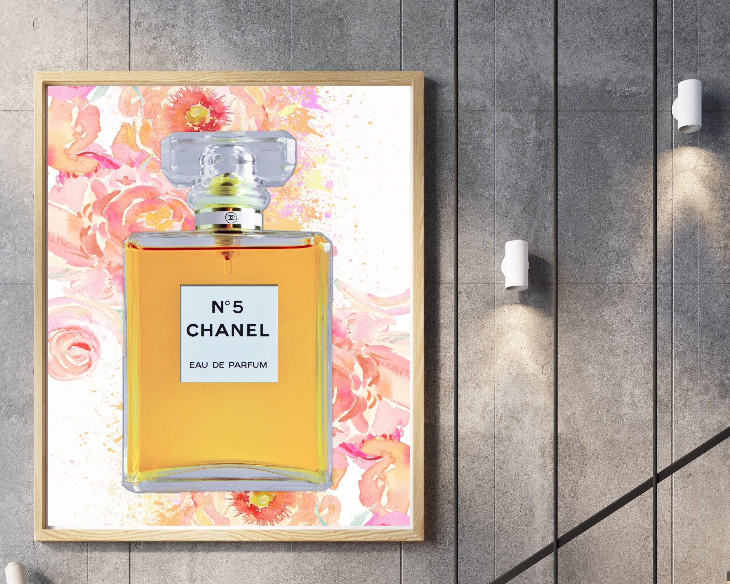 Digital Artwork of Chanel No.5 Perfume - Stylish Home Decor - Etsy