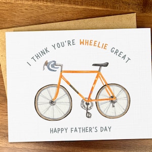 Lustige Fahrrad Wortspiel Karte für Papa, süße handgemachte Vatertagskarte für Biker, Humorvolle Papa Witz Karte, Vatertagsgeschenkkarte für Fahrradliebhaber