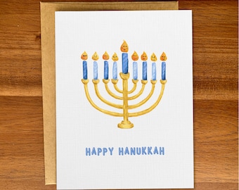 Lot De 3 Rouleaux D'autocollants Hanoukka Menorah Avec Bougie, Boîte Cadeau, Dreidel, Happy Hanoukka