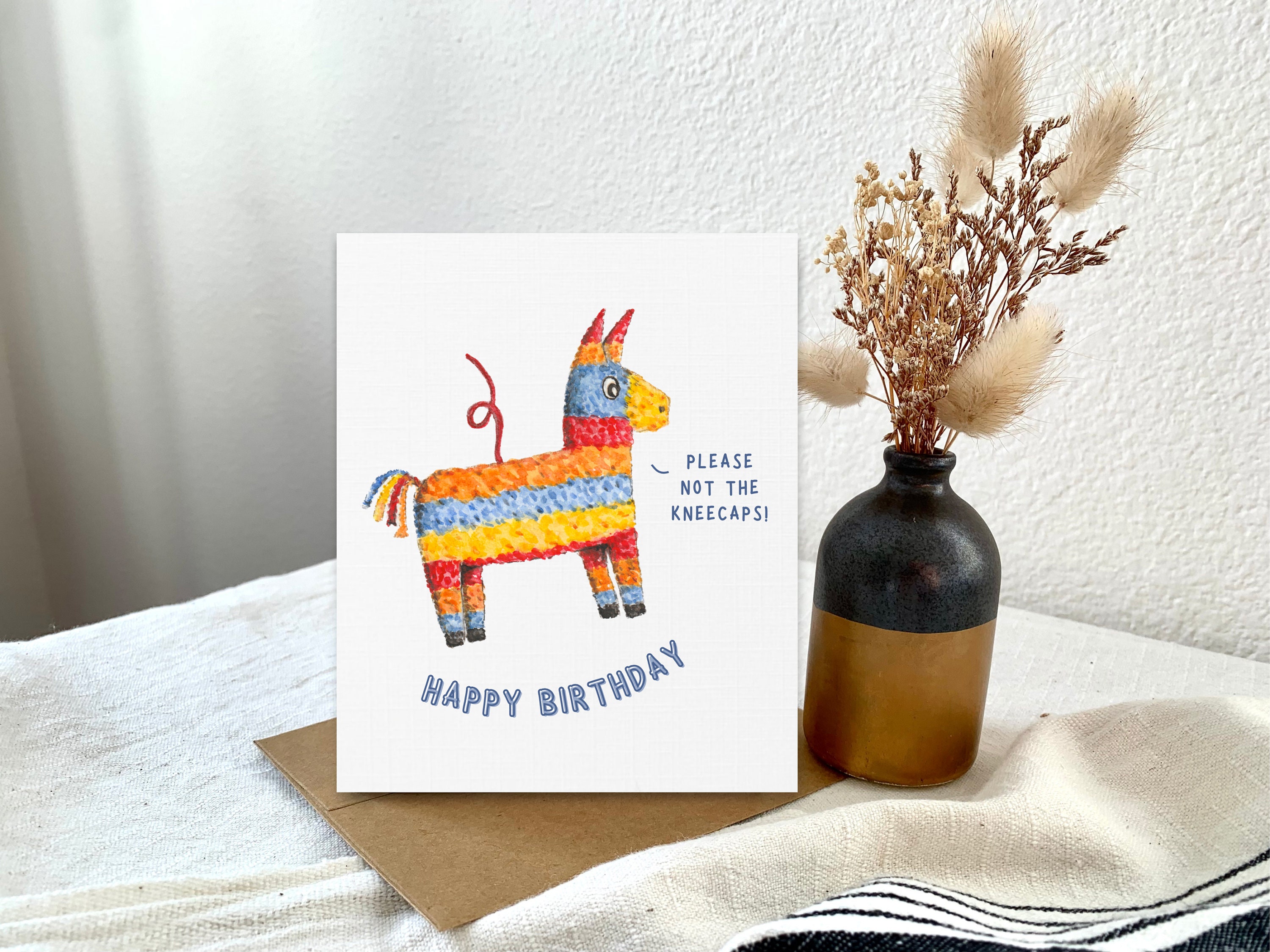 Happy Birthday Pinata Greeting Card, Funny Fiesta Birthday Card ...