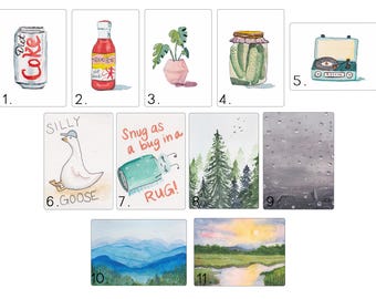 Framed Mini Art Print | Desk Decor, Gallery Wall (3.5x5”)
