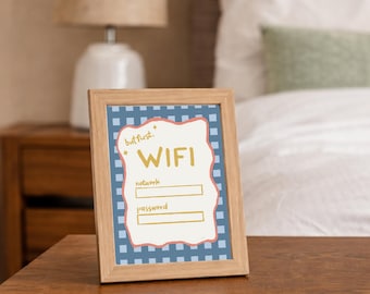 But First, WiFi Sign | Guest Room Printable | Modern Fun WiFi Art
