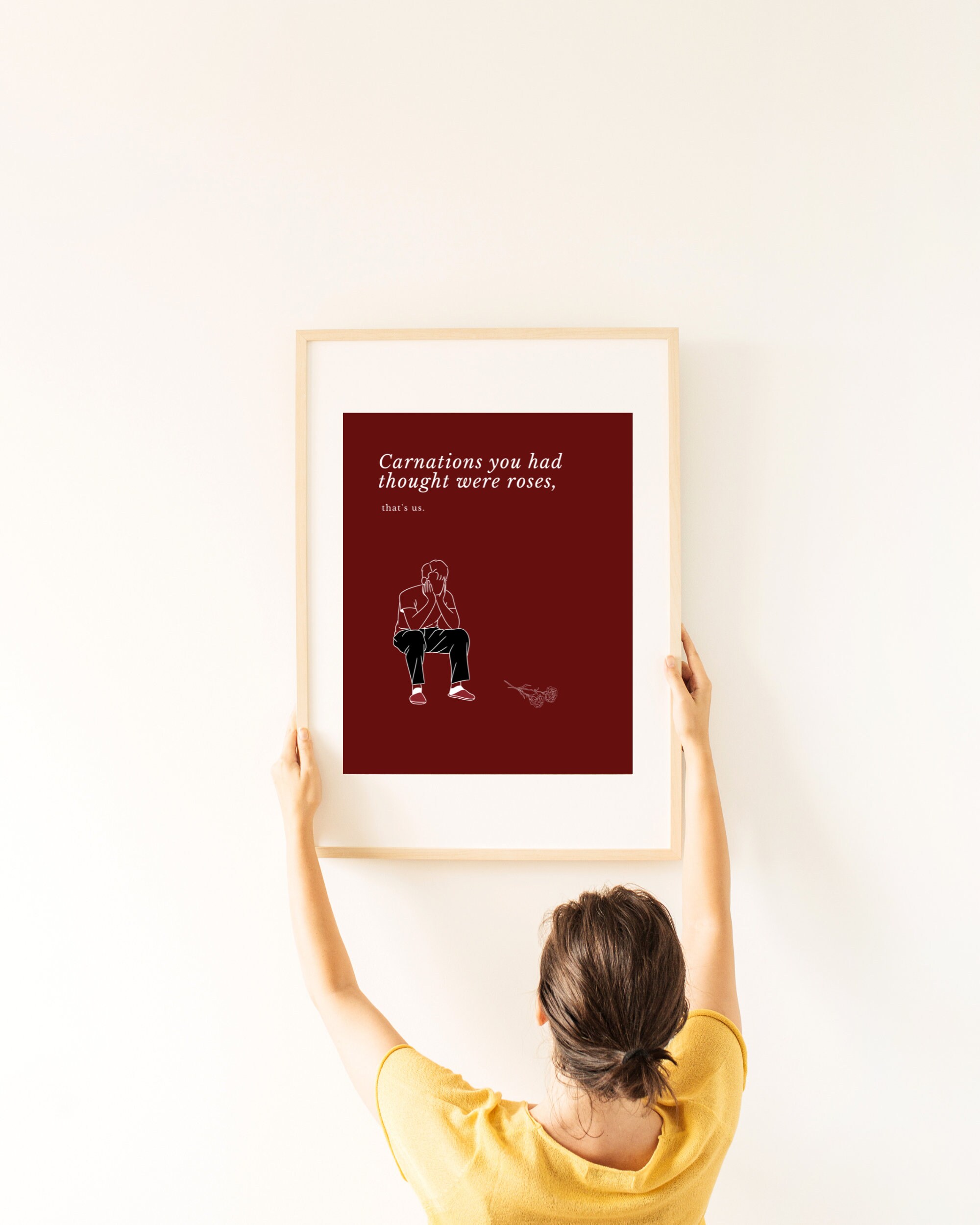Taylor Swift Print Maroon Digital Download, Carnations You Had Thought