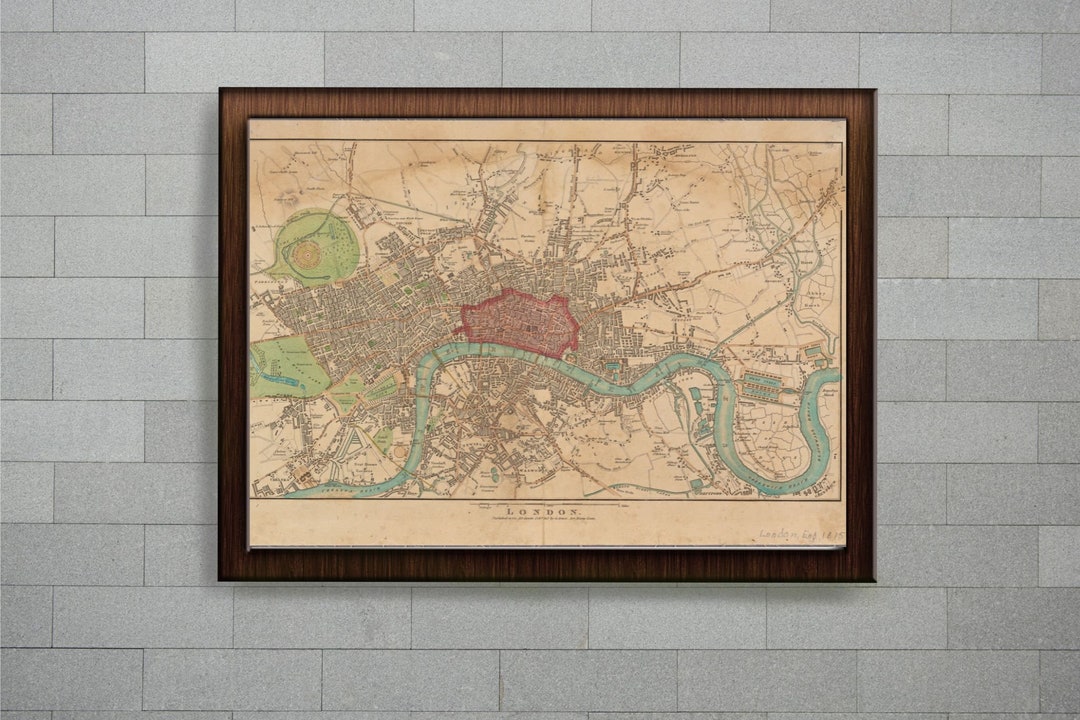 London Map 1815 Poster - Etsy