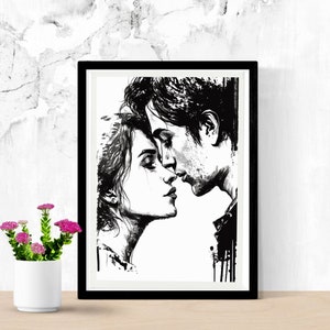 Boceto de beso suave