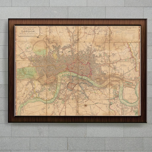 London map poster 1813