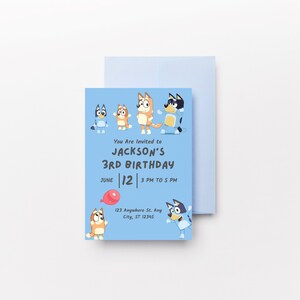 EDITABLE Bluey Birthday Theme Invitation | Digital Download or ...