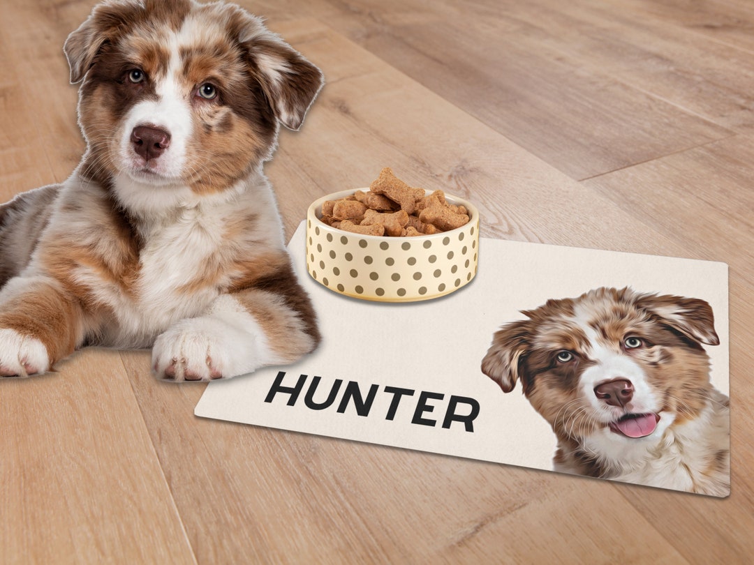 Personalized Dog Mats Using Pet Photo Personalized Dog Food Etsy