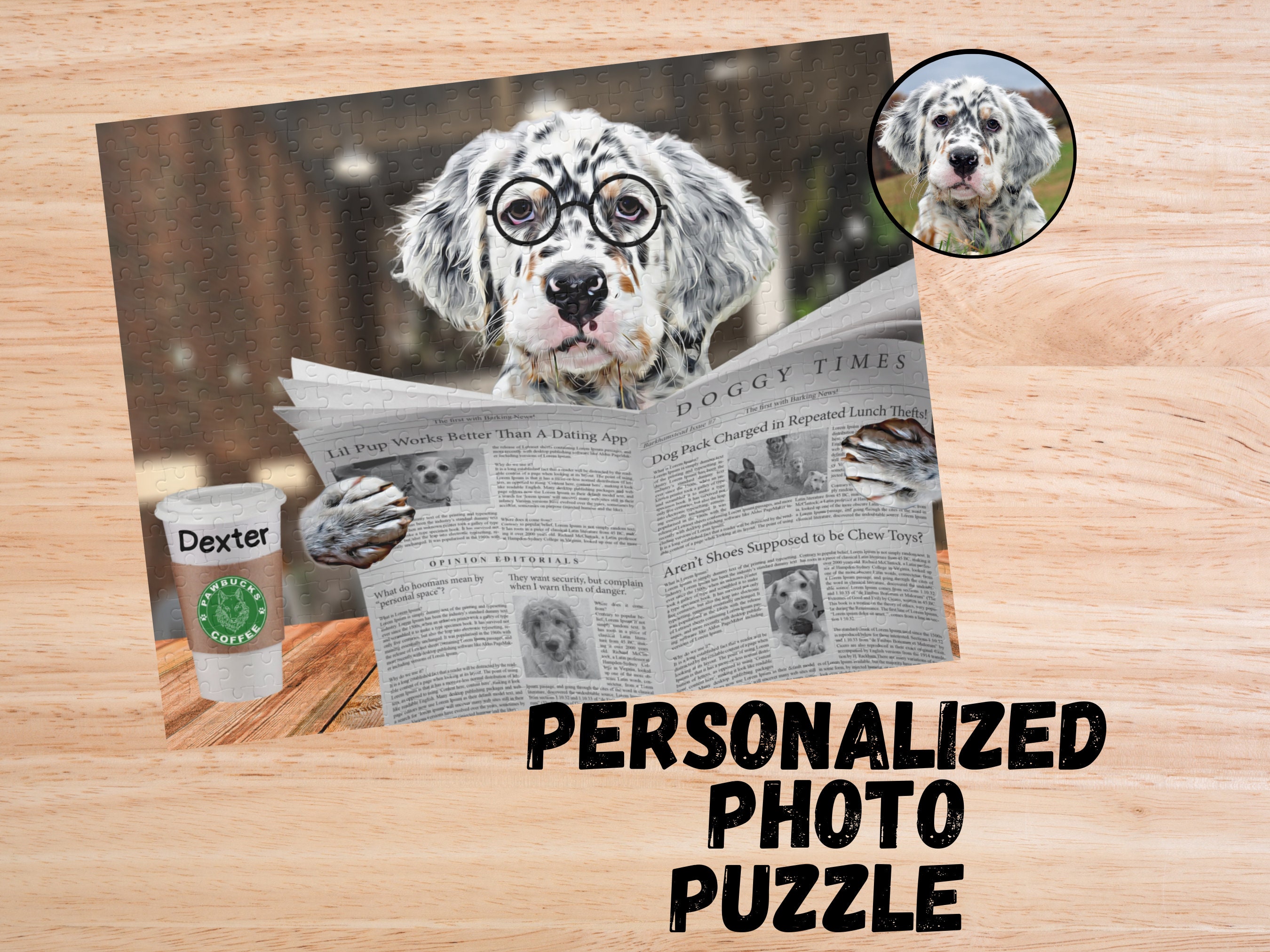 Spring Dog House German Shepherds Dog Puzzle with Photo Tin PUZL53343