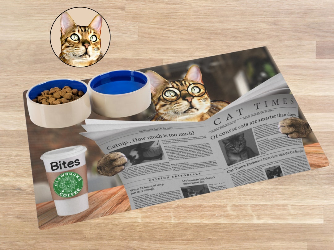 Personalized Cat Mats Using Pet Photo Name Personalized Cat Etsy