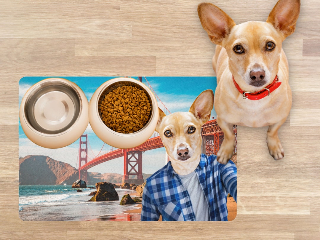 Personalized Dog Mats Using Pet Photo Personalized Dog Food Mat