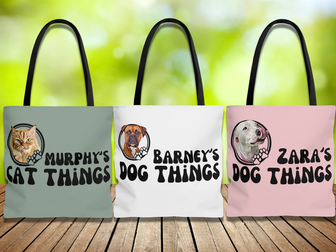 Custom Pet Bag Using Pet Photo Custom Dog Tote Bag Personalized Dog Bag