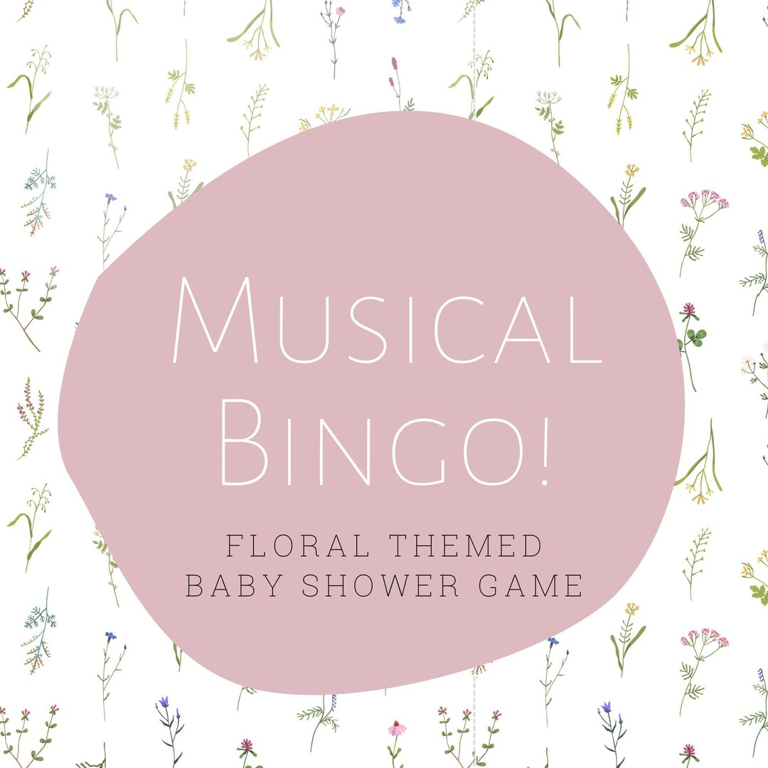Baby Shower Games, Baby Shower Bingo, Floral Baby Shower, Baby Shower