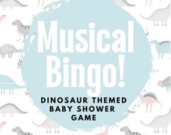 Baby Shower Games, Baby Shower Bingo, Dinosaur Baby Shower, Baby Boy, Baby Shower, Musical Bingo, Spotify Playlist, Baby Shower Songs