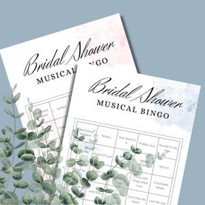 Juego De Bingo, Juego De Música, Bingo De Bridal Shower, Descarga Digital Instantánea, Juegos De Despedida De Soltera, Bingo De Música, Lista de Reproducción de Bridal Shower de Spotify