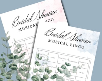 Bingo Spel, Muziek Spel, Bruids douche Bingo, Instant Digitale Download, Bruids douche Games, Muziek Bingo, Spotify Bruids douche Playlist