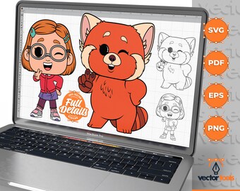 Turning Red, Turning Red svg, Funko, Meilin Funko, Meilin svg, Turning Red Clipart Turning Red Trending, Cricut, eps, svg, pdf, png