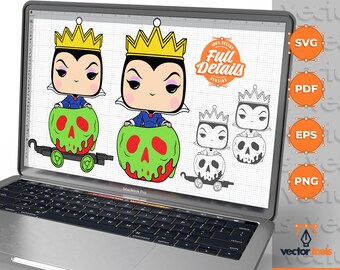Schneewittchen SVG, Schneewittchen Prinzessin, Schneewittchen Funko SVG, Funko svg, Schneewittchen Clipart, geschnittene Datei cricut, svg, eps, pdf, png