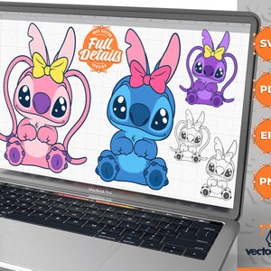 Stitch svg, Stitch love svg, Stitch And Angel svg, Lilo and Stitch svg, Stitch And Angel love svg, Lilo & Stitch Cut Files, Stitch File