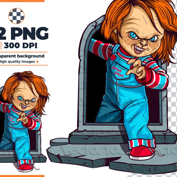 Chucky png, Chucky Horror movie png, Halloween png, PNG, High Resolution, Instant download, clip art, sublimation, file art, file t-shirt