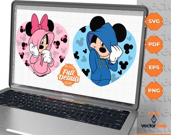 Mouse SVG, Mouse hooded, Mouse sweatshirt, SVG, Svg, Clipart, For Cricut, Cut File, Vector, Vinyl File, Png, Pdf, Svg