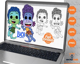 Luca, Alberto, Luca svg, Alberto SVG, Luca Funko, Luca POP, Luca Clipart, Luca Trending T-shirt, Cricut, eps, svg, pdf, png