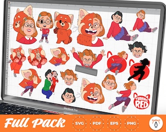 Turning Red, Turning Red Pack, Turning Red svg, Meilin svg, Turning Red Clipart, Turning Red Trending, cricut, eps, svg, pdf, png